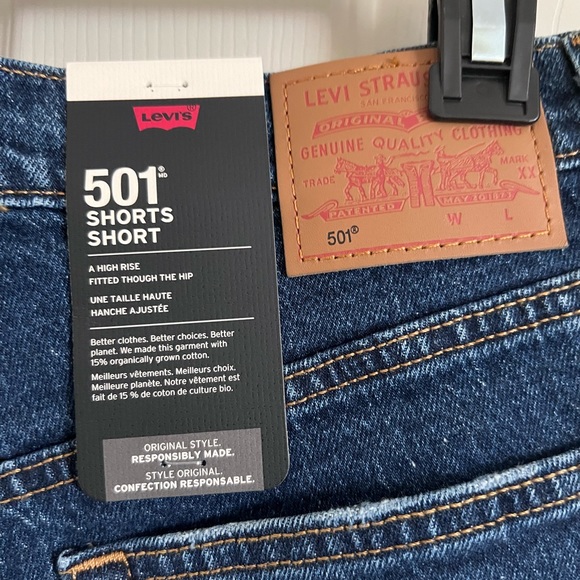 Levi’s 501 High Waist Shorts Size 28 - Picture 4 of 4